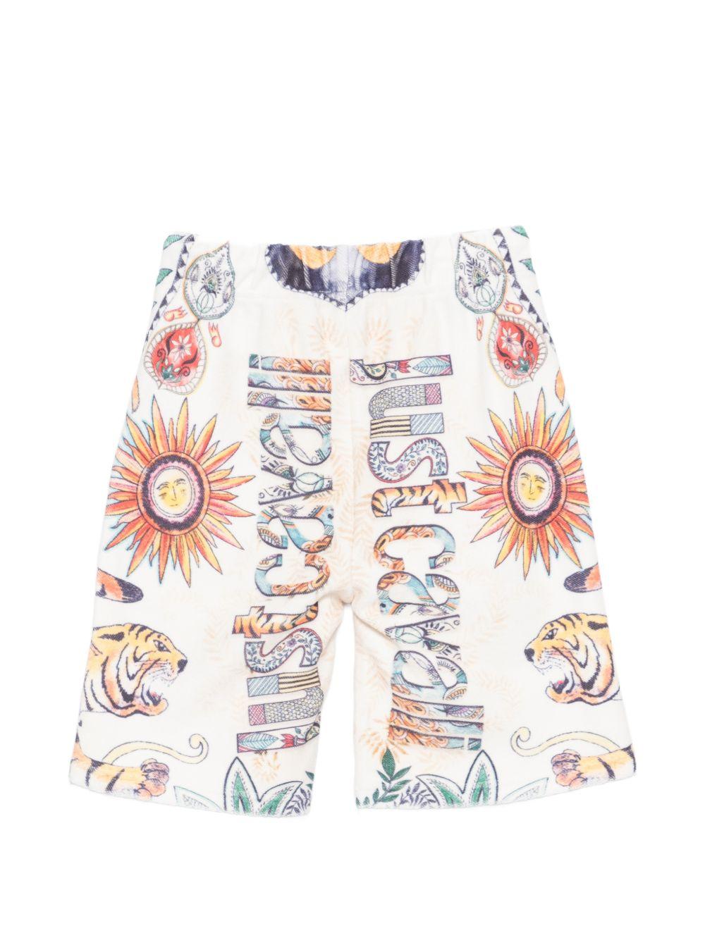 Costume da bagno per bambino Just Cavalli Kids blu e verde con stampa JBP26082BE INDIA DIG. JUST CAVALLI KIDS