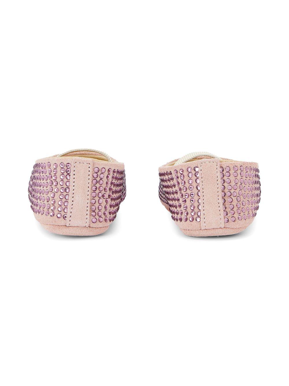 Ballerine per neonata BabyWalker rosa con decorazione di cristalli PB1624 NUDE BABYWALKER