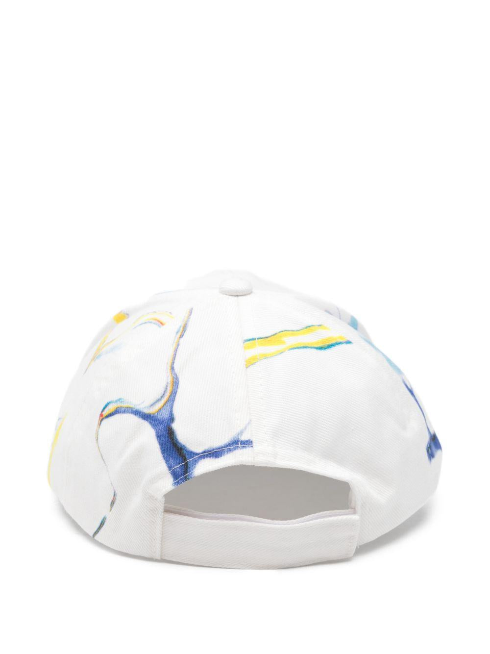 Berretto per bambino Stella McCartney Kids bianco con stampa baseball TY0B67 Z3474 101MC STELLA McCARTNEY KIDS