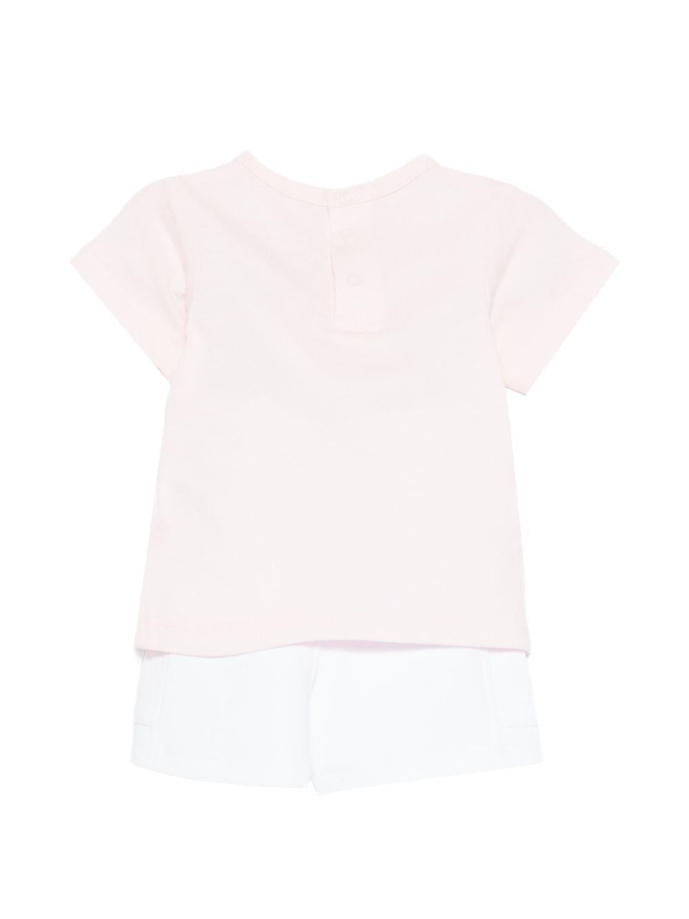 Completo t-shirt e shorts per bambina The Marc Jacobs Kids rosa con stampa grafica W60816 475 THE MARC JACOBS KIDS