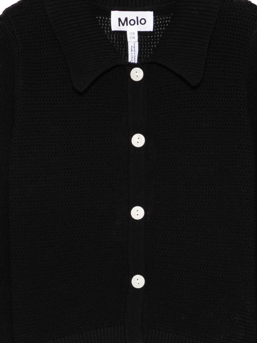 Maglione per bambino Molo nero con trama traforata 2S26K311 0099 MOLO