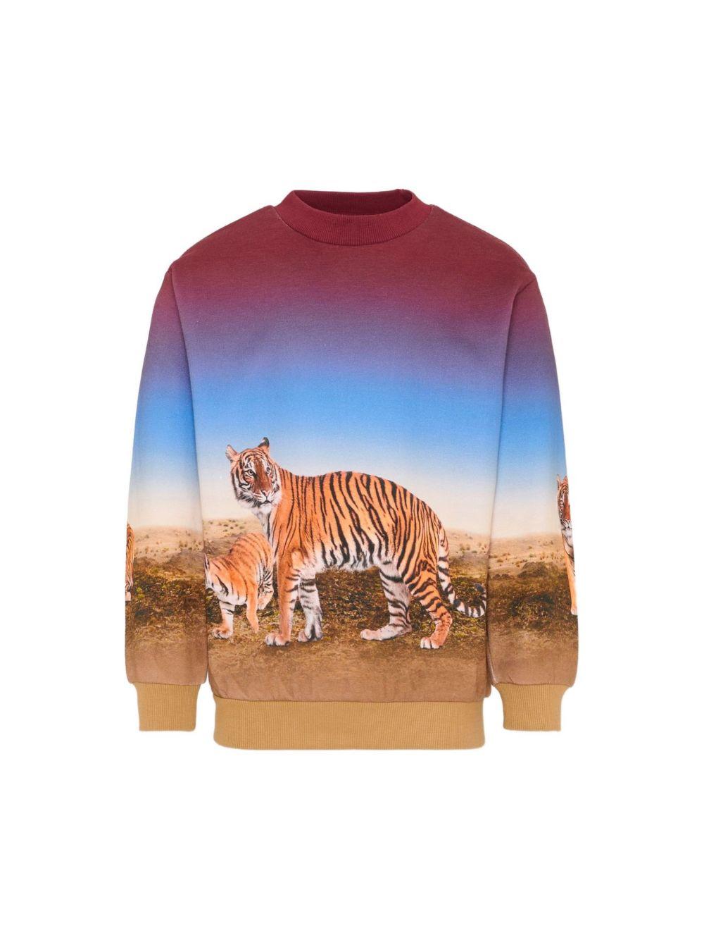 Felpa Mixi per bambino Molo multicolor con stampa tigri 1S26J205 9861 MOLO