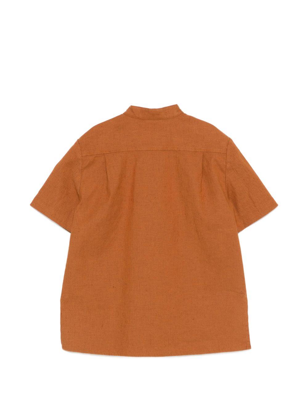 Camicia per bambino Dolce & Gabbana Kids marrone con colletto alla coreana L44S75 LT372 A0405 DOLCE & GABBANA KIDS