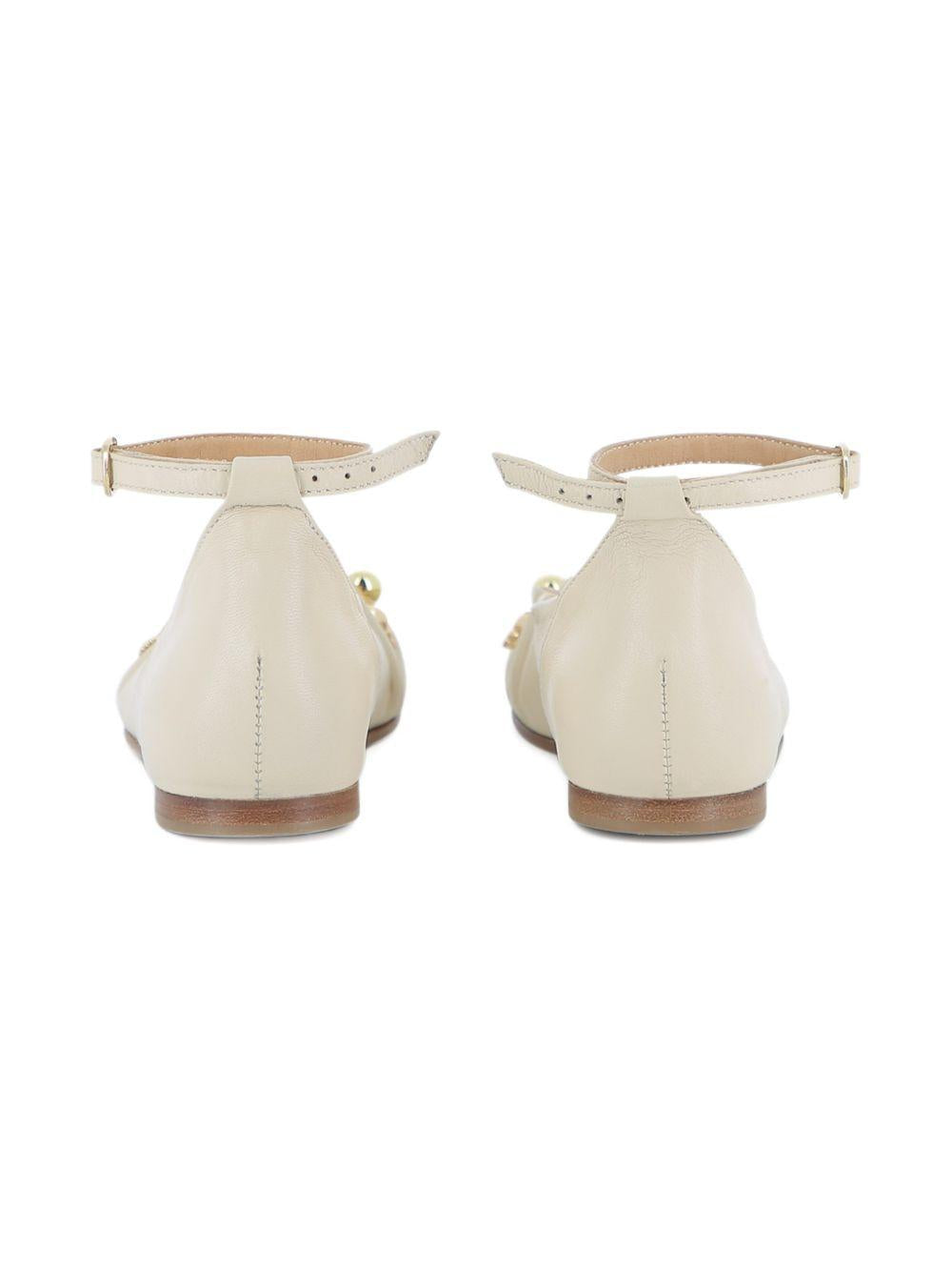 Ballerine per bambina Chloé Kids écru con ciondolo C20883 117 CHLOE' KIDS