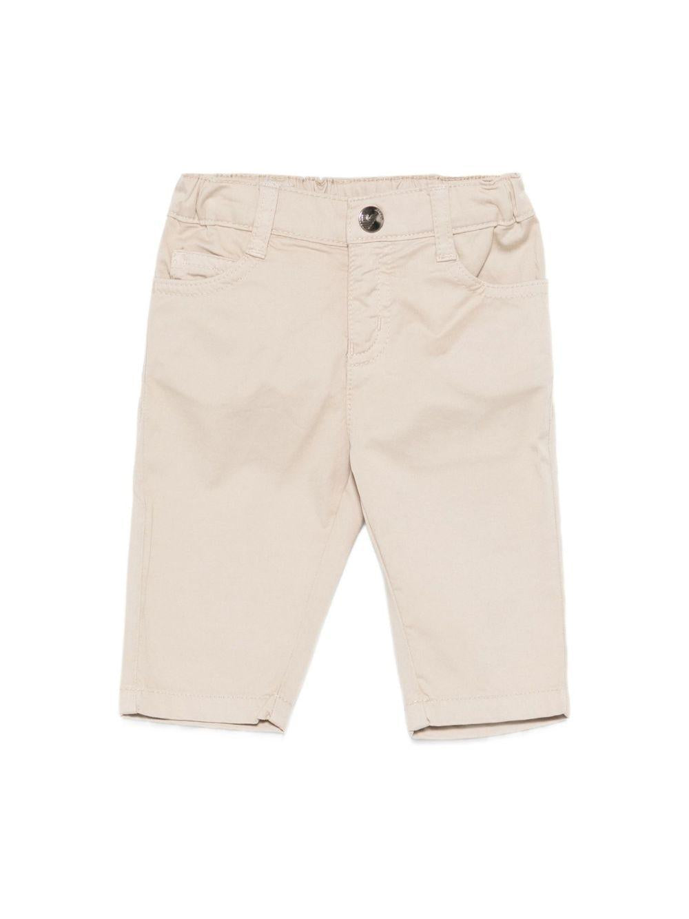 Pantaloni per neonato Emporio Armani Kids beige con elastico in vita 8NHJ02 4N7LZ 01M5 EMPORIO ARMANI KIDS