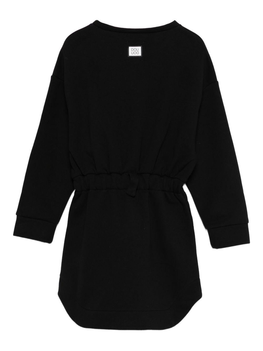 Abito per bambina Douuod Kids nero a maniche lunghe DX1A50 Z2502 930 DOUUOD