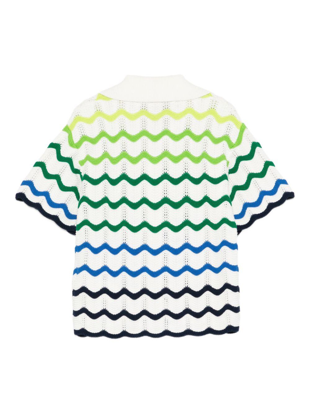 Camicia per bambino Casablanca Kids multicolor con design onde sfumate KSP26KW96902 GRADIENT WAVE CASABLANCA KIDS