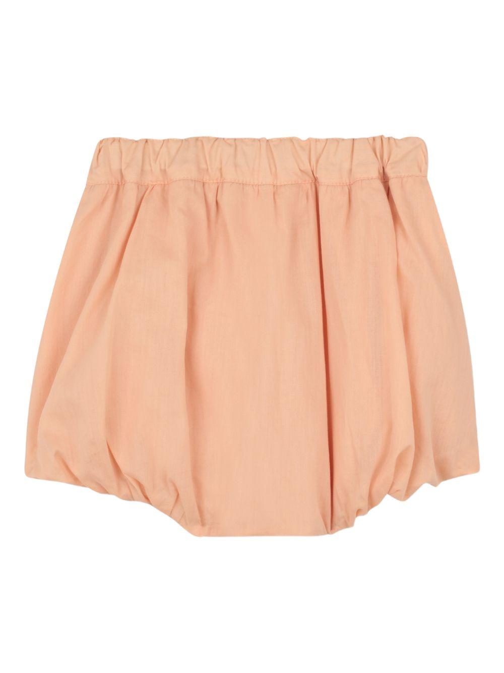 Set neonata Chloé Kids arancione pesca con ricamo e ruches C20923 440 CHLOE' KIDS