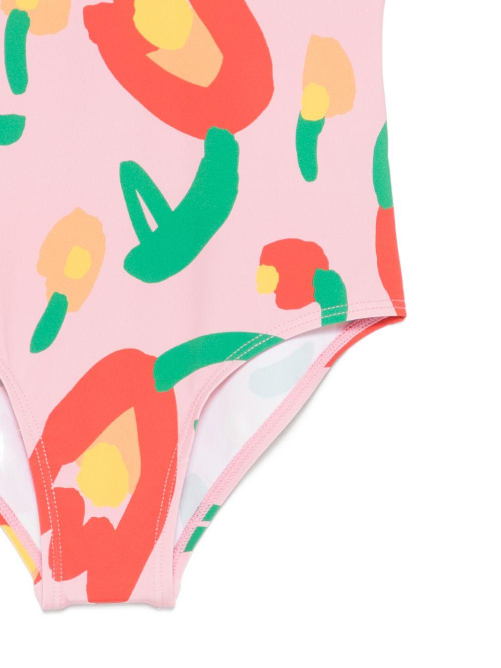 Costume per bambina Stella McCartney Kids rosa con stampa floreale all-over TYCB29 Z3513 509MC STELLA McCARTNEY KIDS