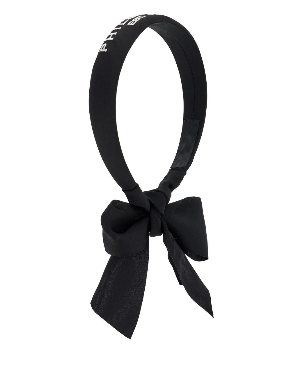 Cerchietto per bambina Philosophy di Lorenzo Serafini Kids nero con dettaglio fiocco I9G008 7780 0050 PHILOSOPHY