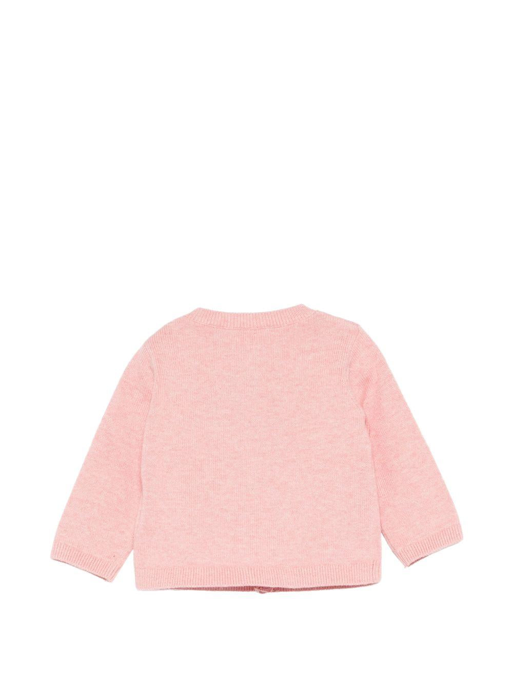 Cardigan per neonata Bonpoint rosa con ricamo ciliegie S06XCAK00007 124A BONPOINT