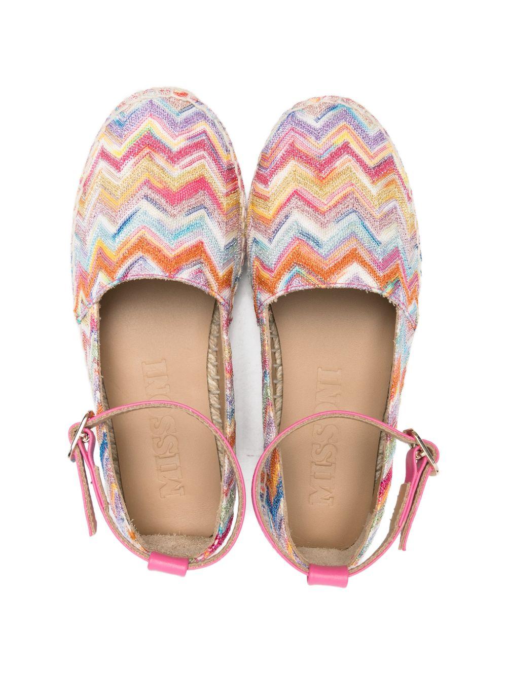 Ballerine per bambina Missoni Kids multicolore con motivo a zig zag MY0V5T Q0107 999 MISSONI KIDS