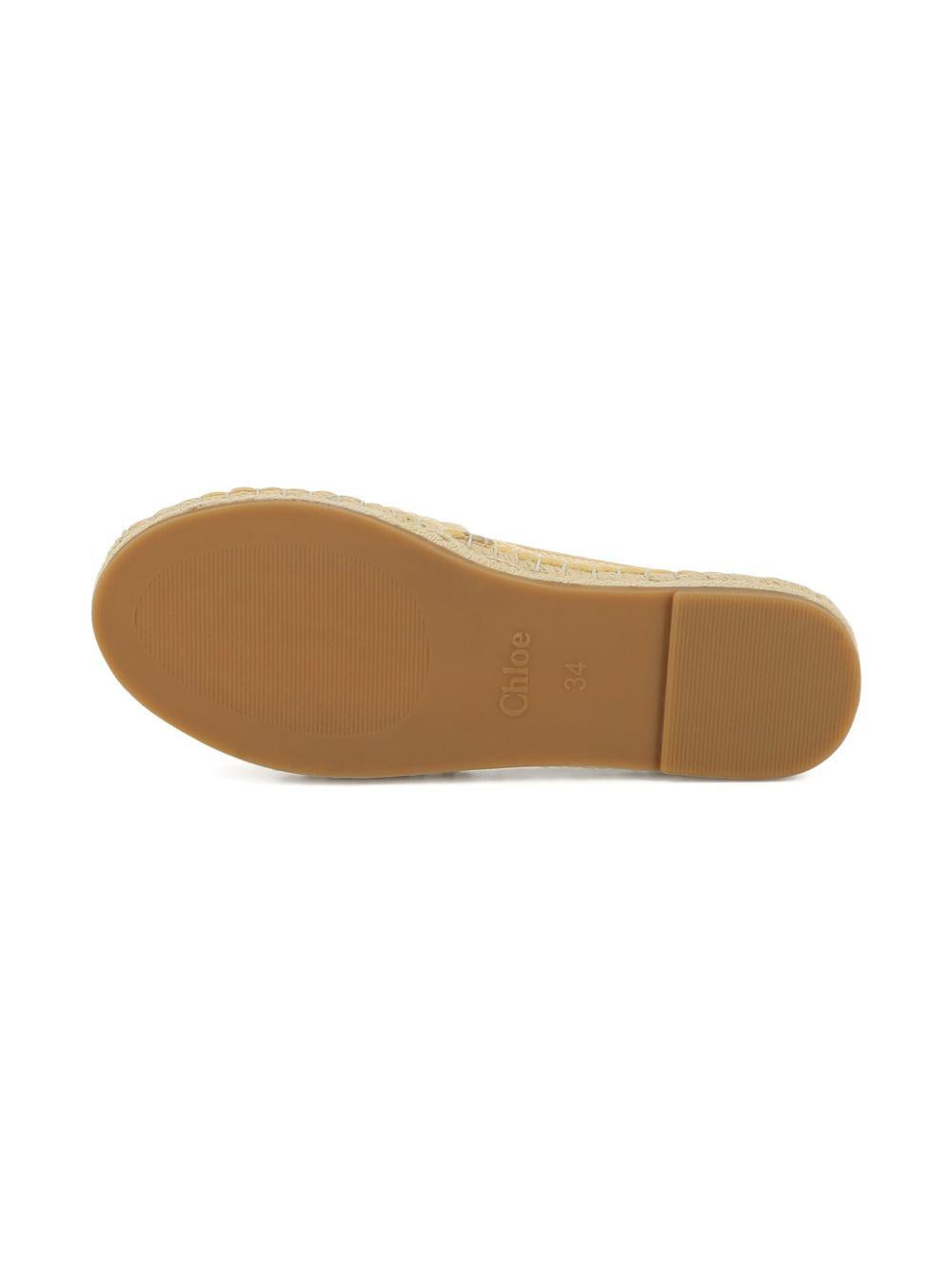 Espadrilles per bambina Chloé Kids beige con ricamo C20882 43A CHLOE' KIDS