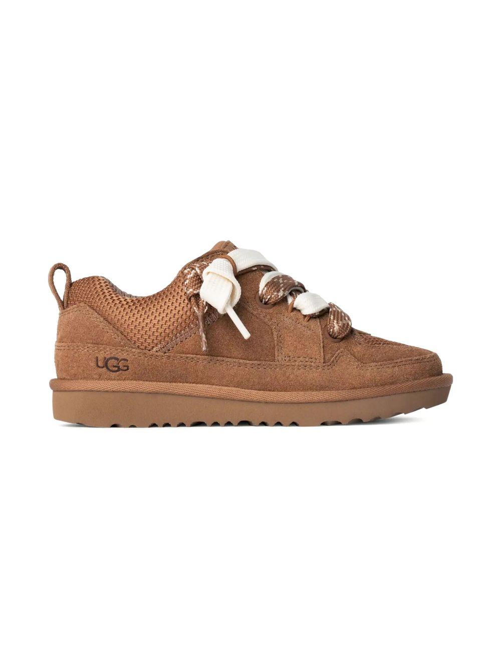 Sneakers Lo Lowmel UGG Kids marroni con applicazione sulla linguetta con logo 1166490K CHE UGG