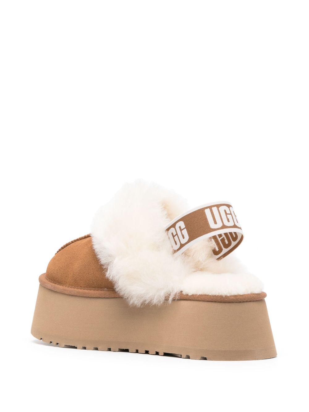 Slippers Mules Funkette per bambina Ugg Kids beige con pelle scamosciata di vitello 1113474 CHE UGG