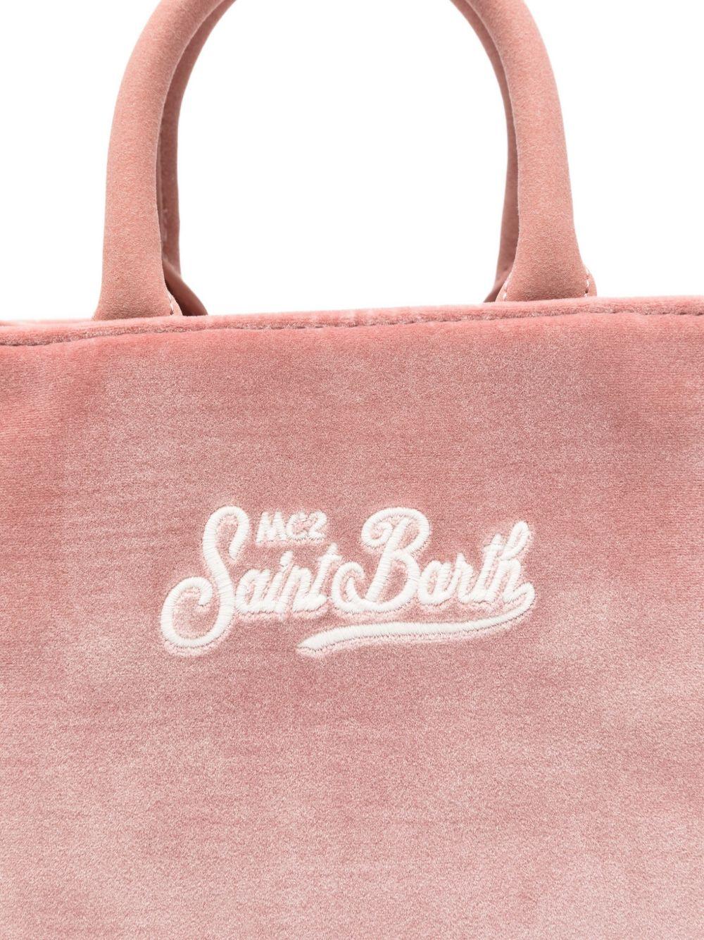 Borsa Vanity Mini per bambina MC2 Saint Barth Kids rosa con logo a contrasto sul davanti VAMI027 00242I MC2 ST. BARTH KIDS
