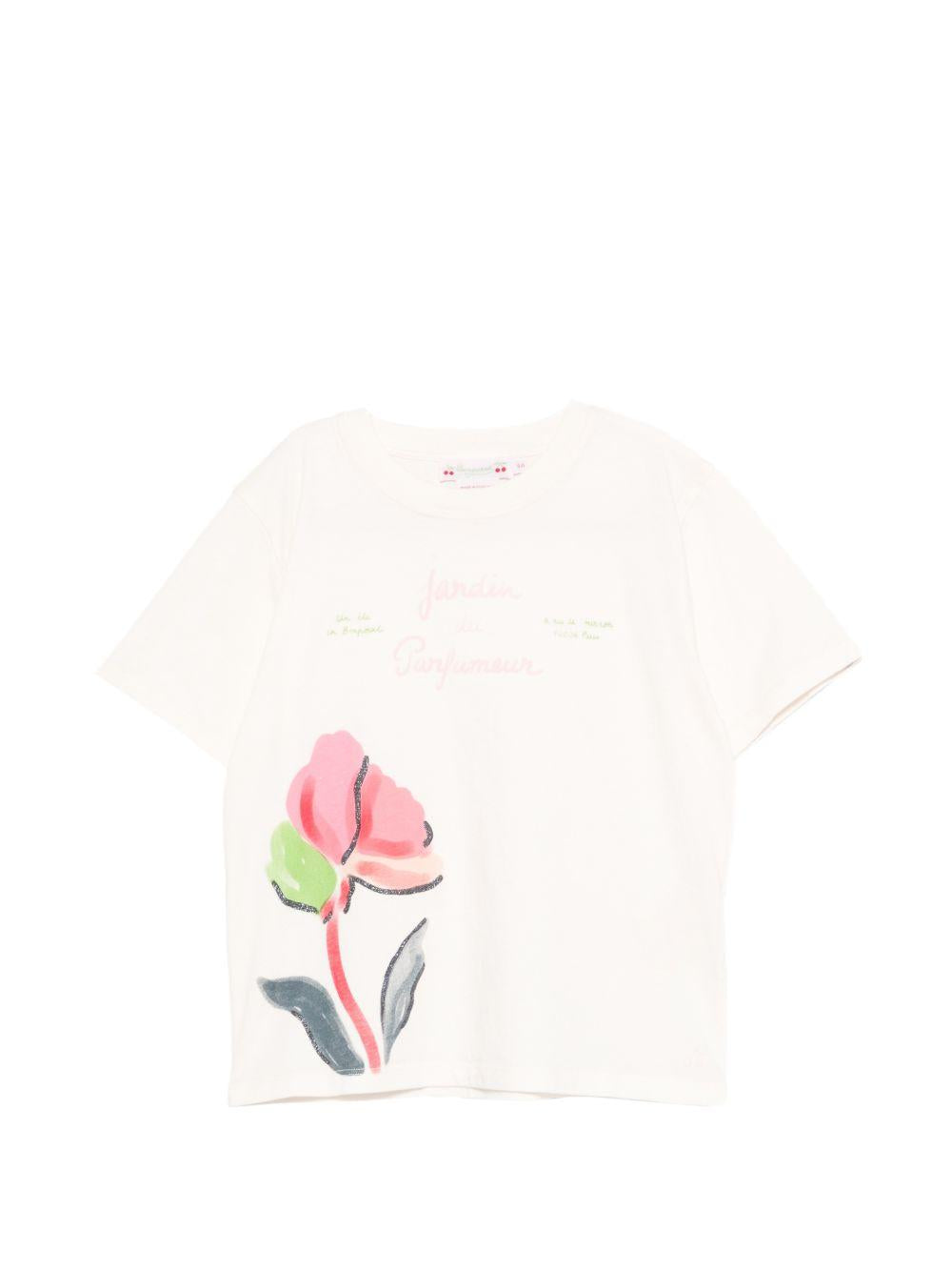 T-shirt per bambina Bonpoint roa con stampa floreale S06GTSK00026 121 BONPOINT