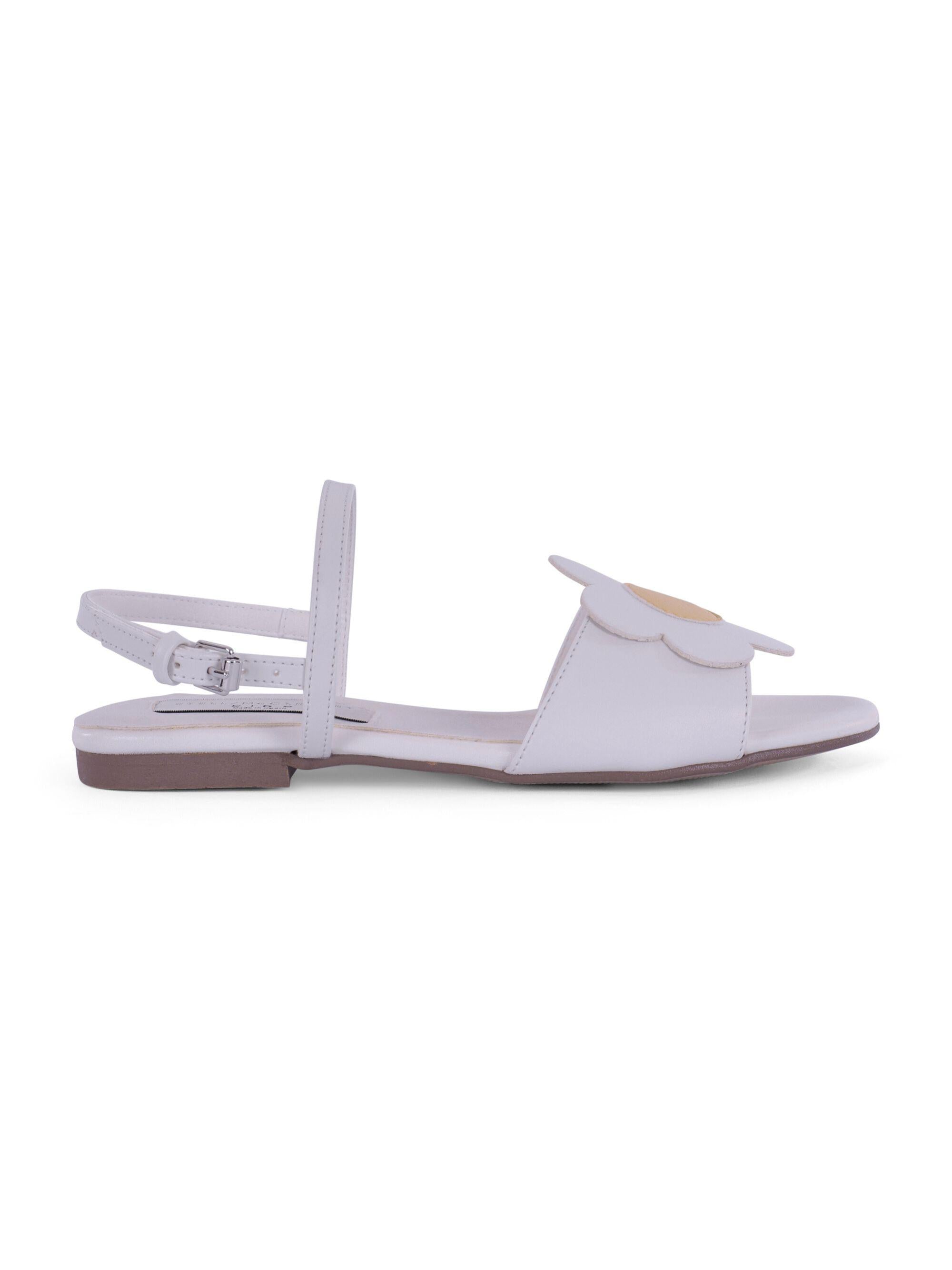 Sandali per bambina Stella McCartney Kids bianchi con applicazione fiore TY0D06 Z2118 101 STELLA McCARTNEY KIDS
