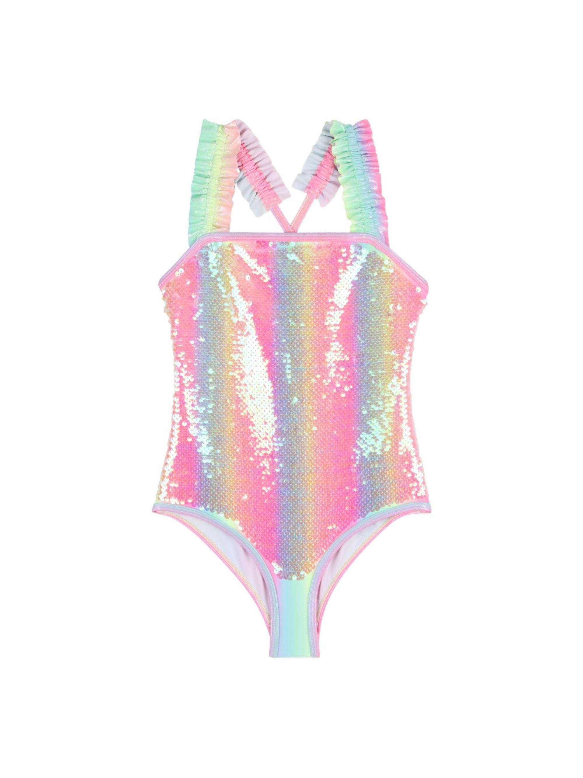 Costume da bagno per bambina Billieblush rosa con paillettes U22200 Z41 BILLIEBLUSH