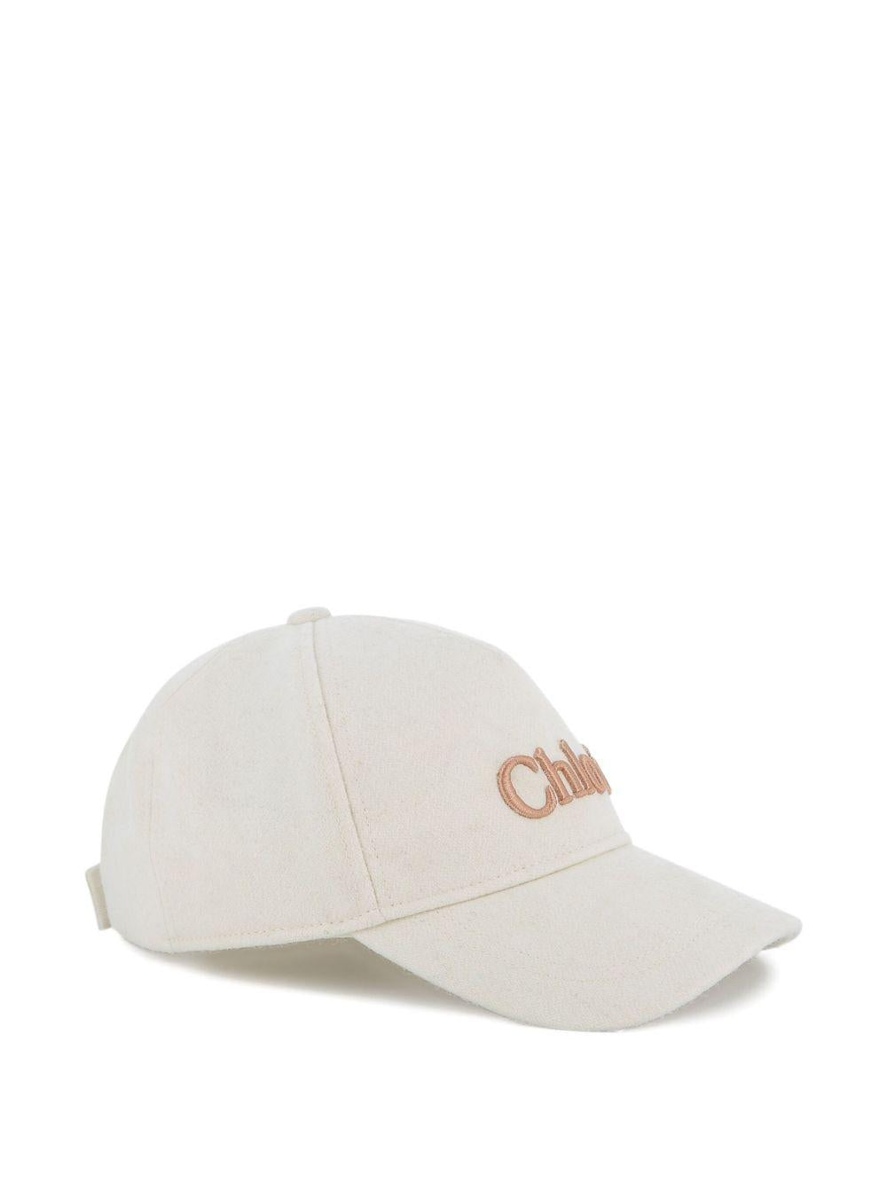 Cappello da baseball per bambina Chloé Kids bianco con ricamo C20681 148 CHLOE' KIDS