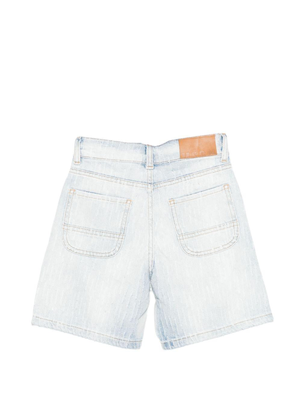 Shorts per bambino MSGM Kids in denim con design cinque tasche S6MSJUBE045 126 MSGM KIDS