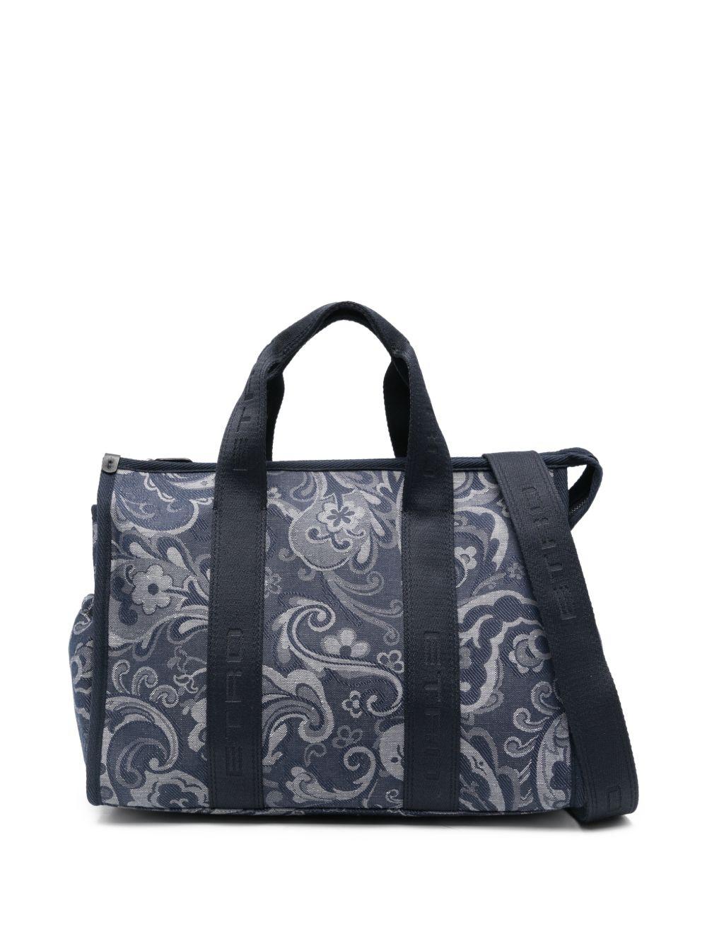 Borsa fasciatoio per neonati Etro Kids blu con stampa paisley GY0Q28 I0308 620 ETRO KIDS