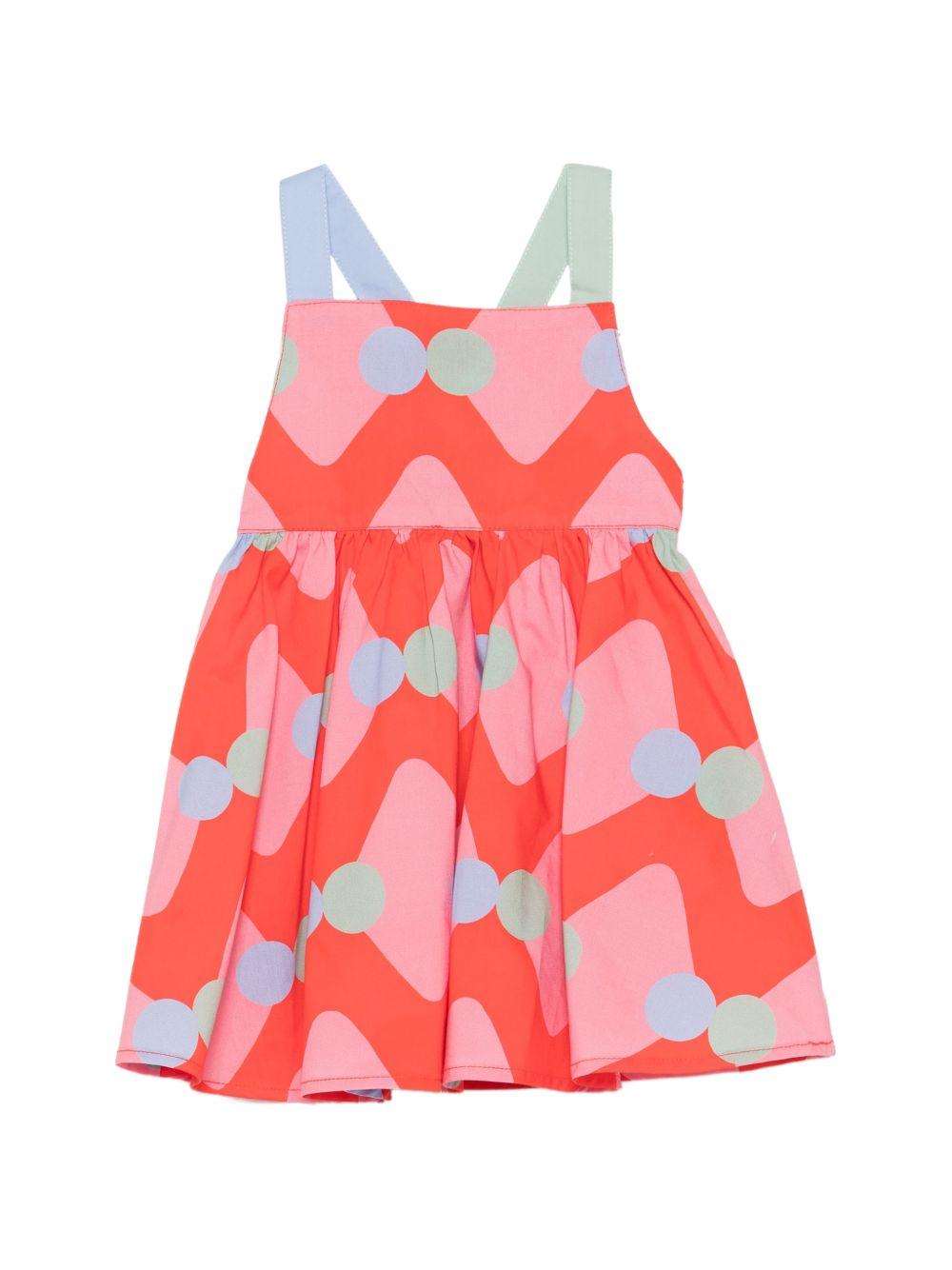 Abito per neonata Stella McCartney Kids multicolore con motivo onde orizzontali TY1112 Z3604 426MC STELLA McCARTNEY KIDS
