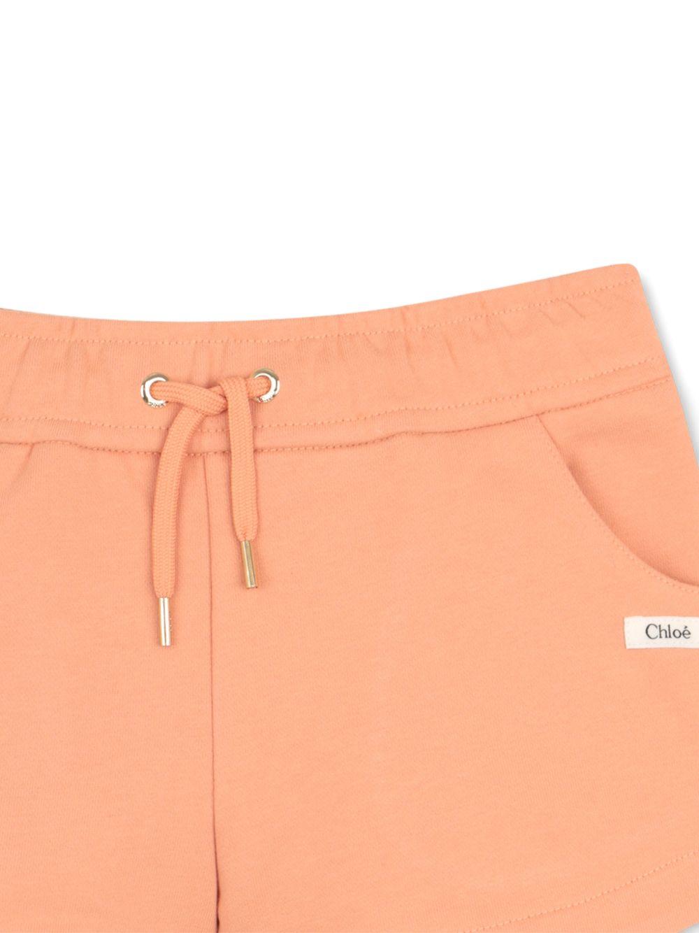 Shorts per bambina Chloé Kids arancione con coulisse C20846 43A CHLOE' KIDS