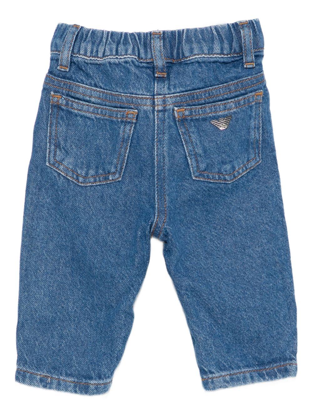 Pantaloni per neonato Emporio Armani Kids blu con elastico in vita EB001112 AF21778 MB002 EMPORIO ARMANI KIDS
