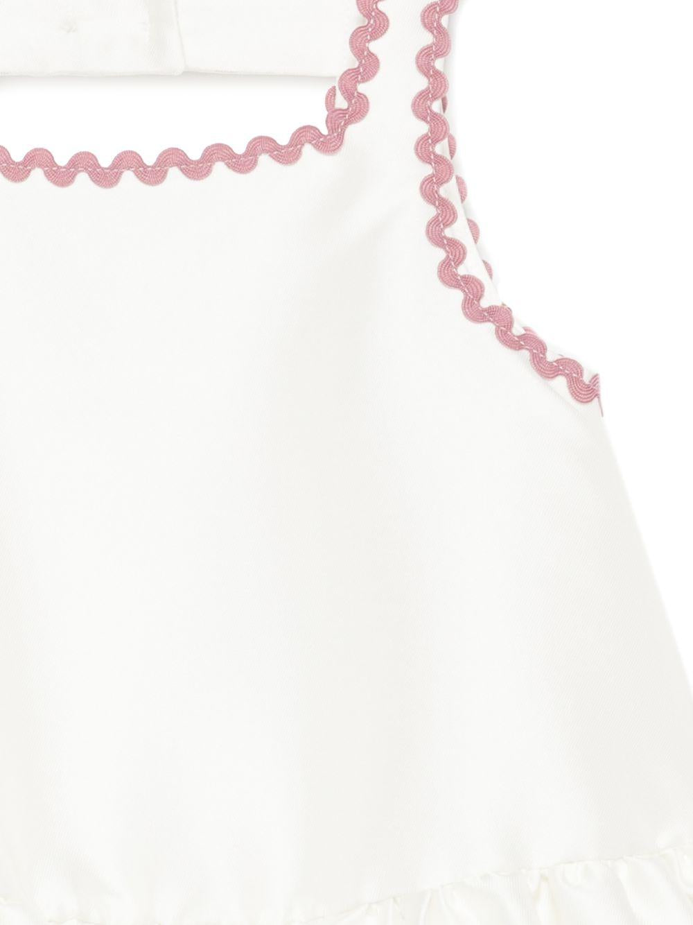 Abito per bambina Simonetta bianco con ruches SY1B02 S0251 102RS SIMONETTA