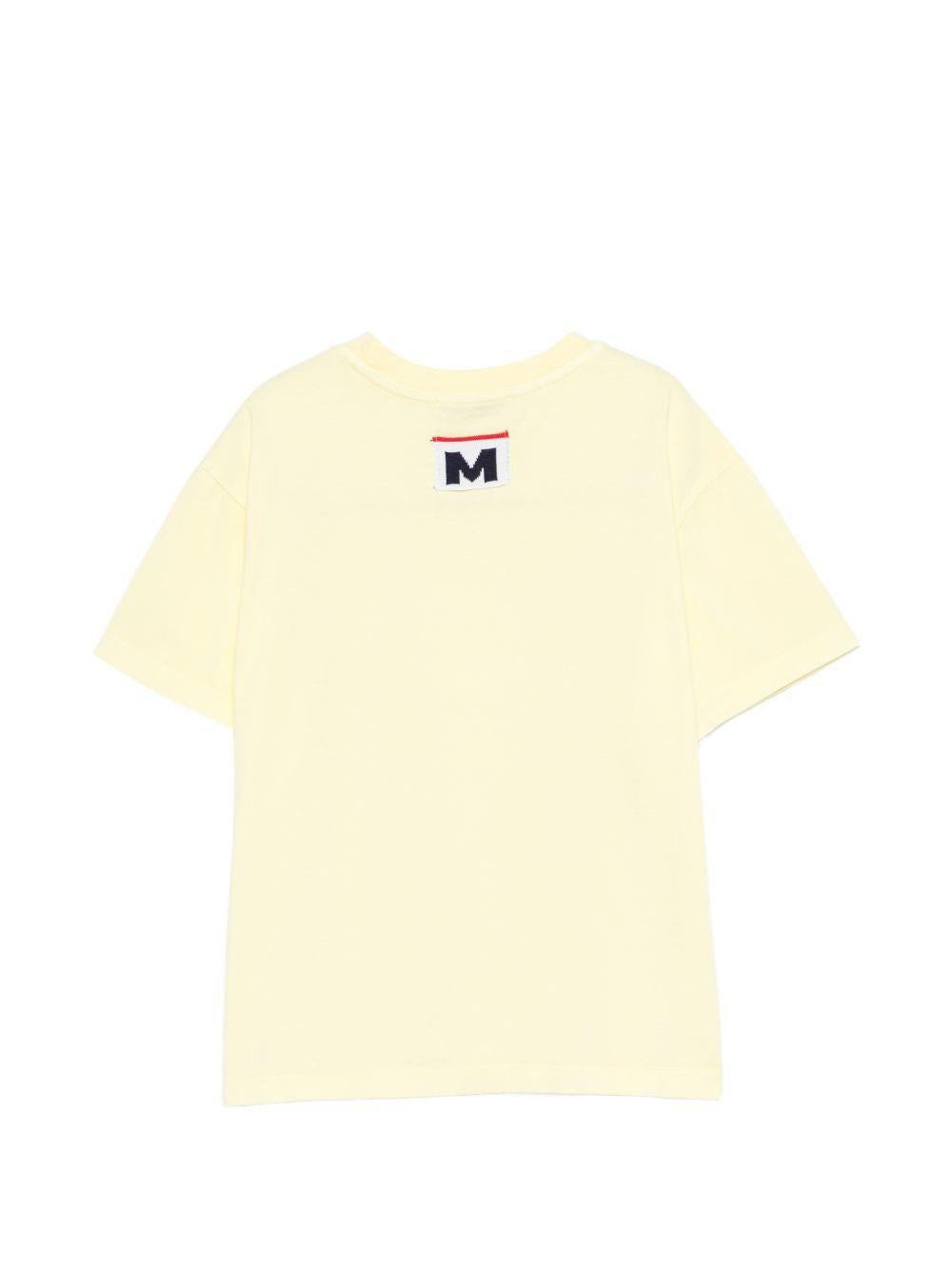 T-shirt per bambini MSGM Kids giallo con stampa sul davanti S6MSJUTH059 MS075 MSGM KIDS