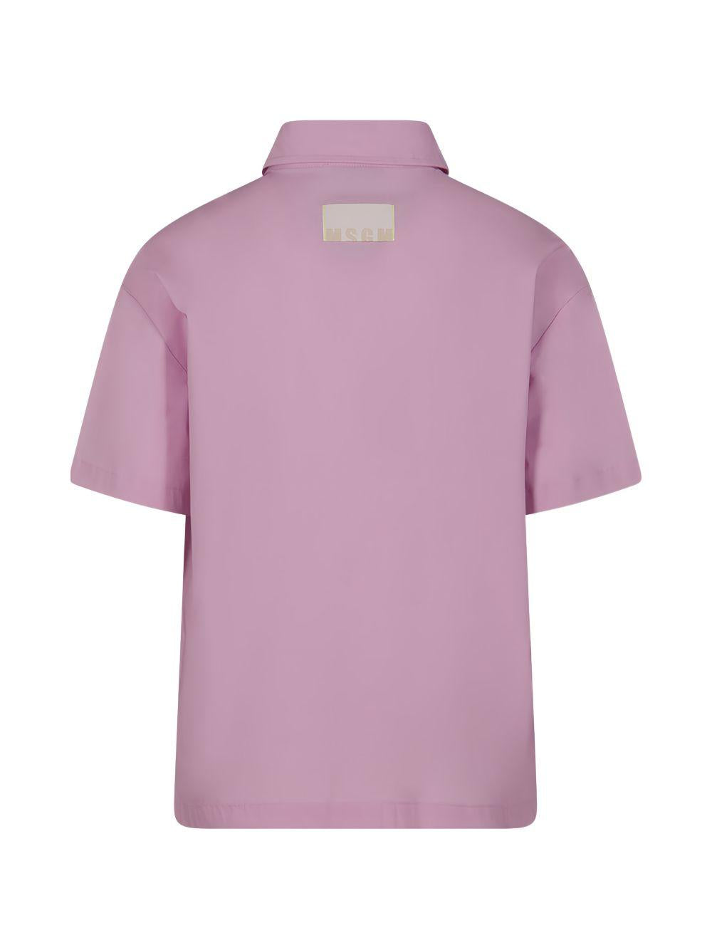 Camicia per bambina MSGM Kids rosa con taschino S6MSJGSI163 MS070 MSGM KIDS