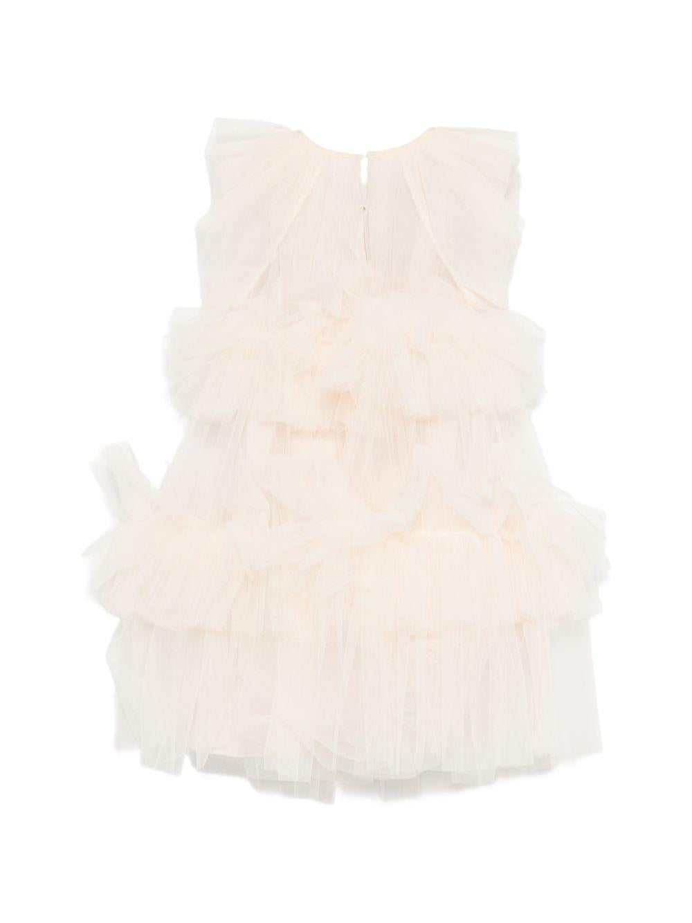 Abito per bambina Fendi Kids rosa con ruches JFB840 AEXX F0MXV FENDI KIDS