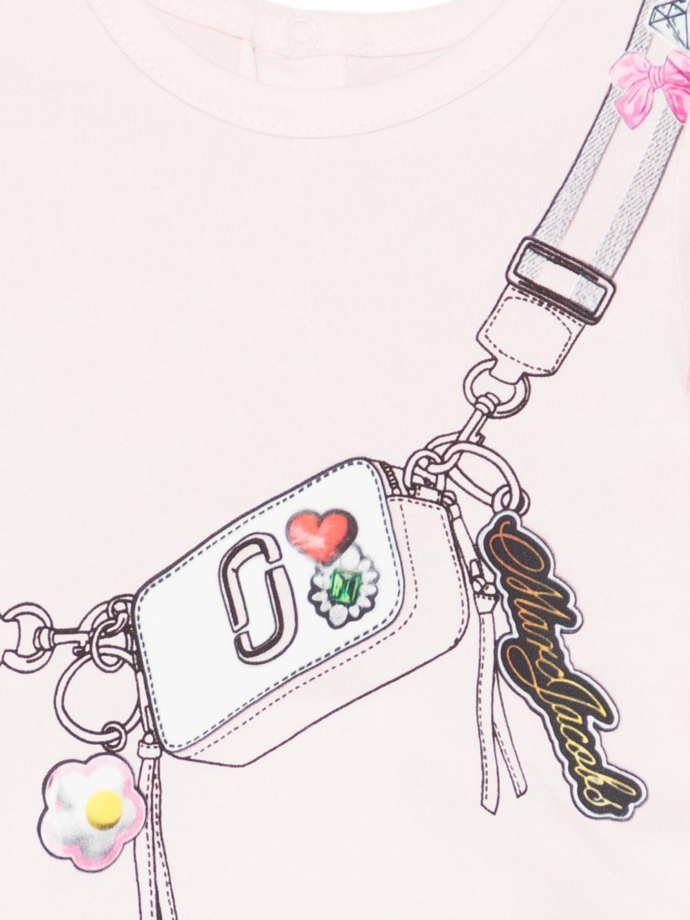 Completo t-shirt e shorts per bambina The Marc Jacobs Kids rosa con stampa grafica W60816 475 THE MARC JACOBS KIDS