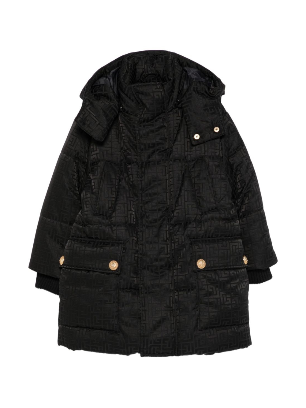 Giubbino per bambino Balmain Kids nero con design trapuntato BX2P50 B0092 930 BALMAIN KIDS