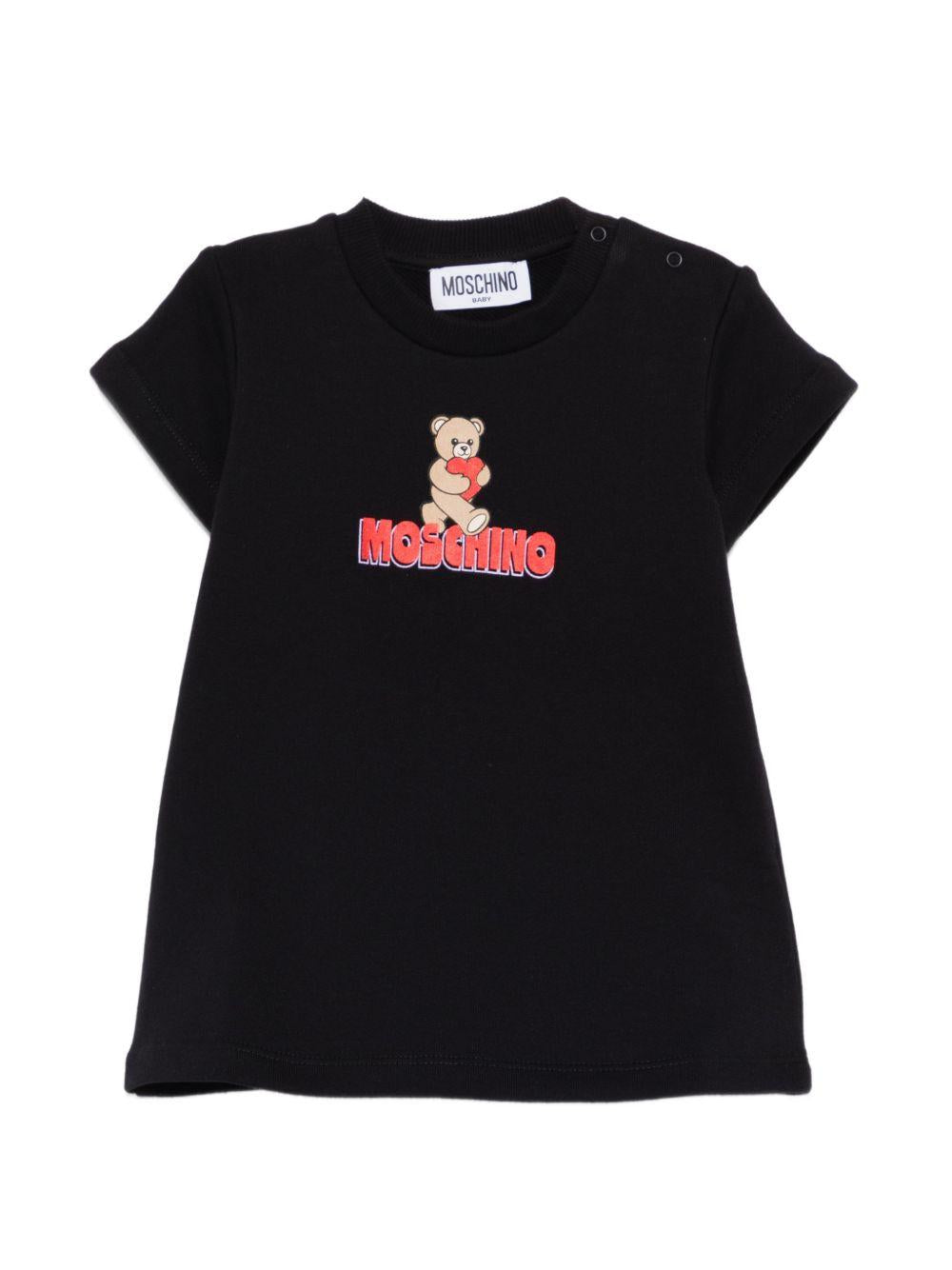 Abito per neonata Moschino Kids Nero con stampa orsetto MAV0C9LCA52 60100 MOSCHINO KIDS