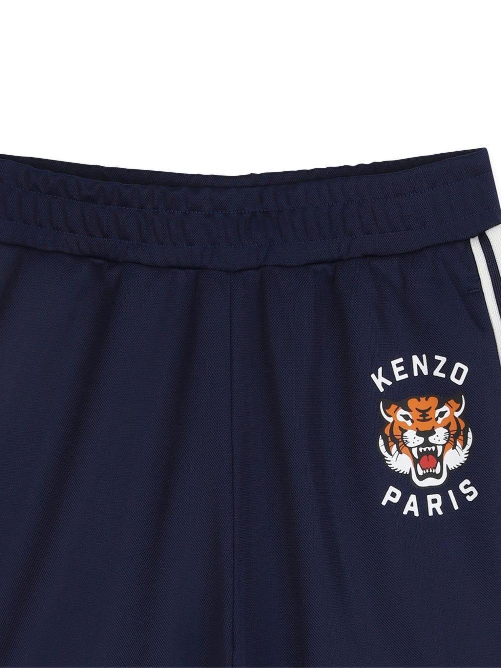 Shorts per bambino Kenzo Kids blu con logo sul davanti K61695 84N KENZO KIDS