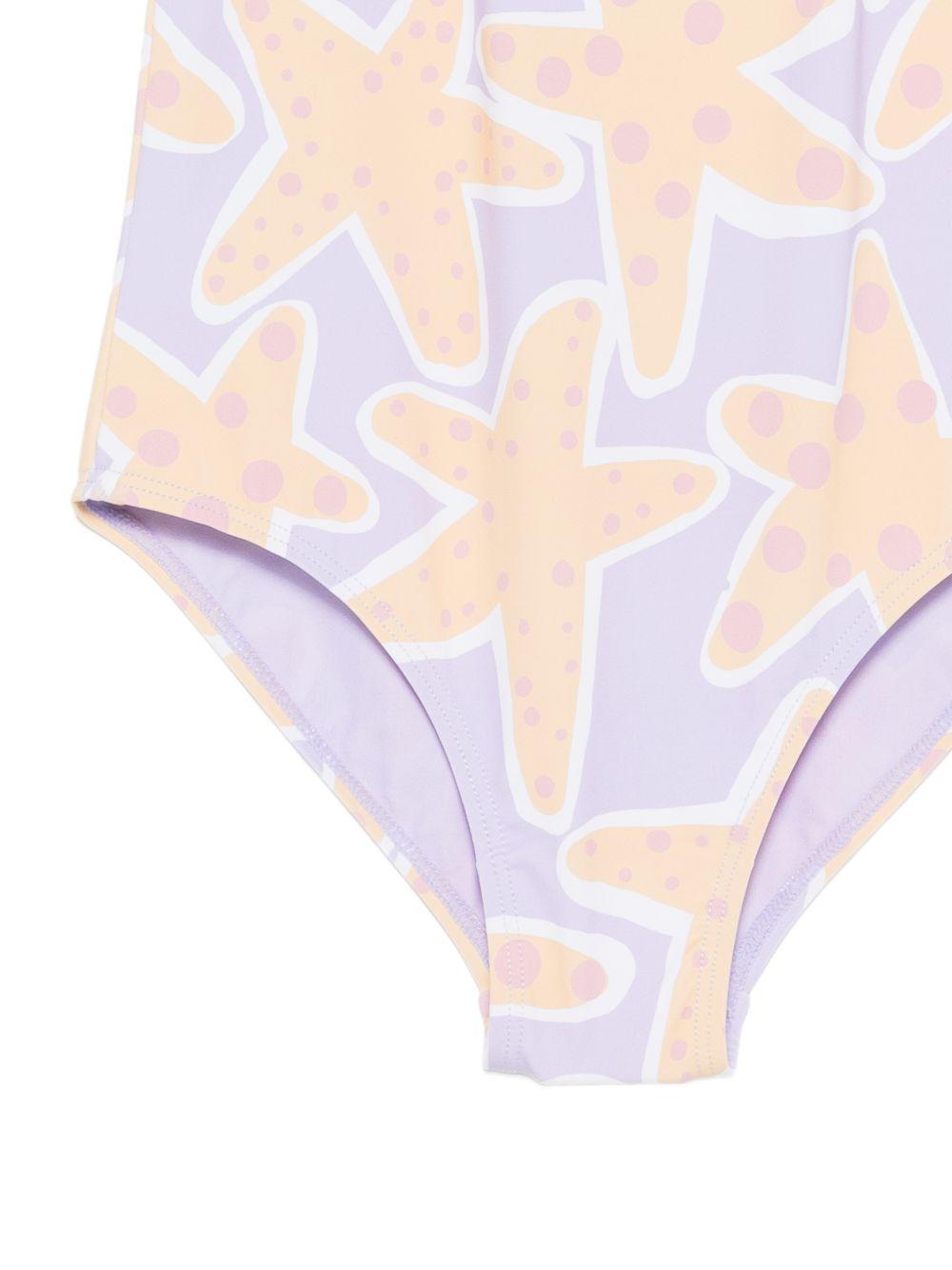 Costume per bambina Stella McCartney Kids multicolore con stampa grafica stelle marine all-over TYCA69 Z3514 539MC STELLA McCARTNEY KIDS