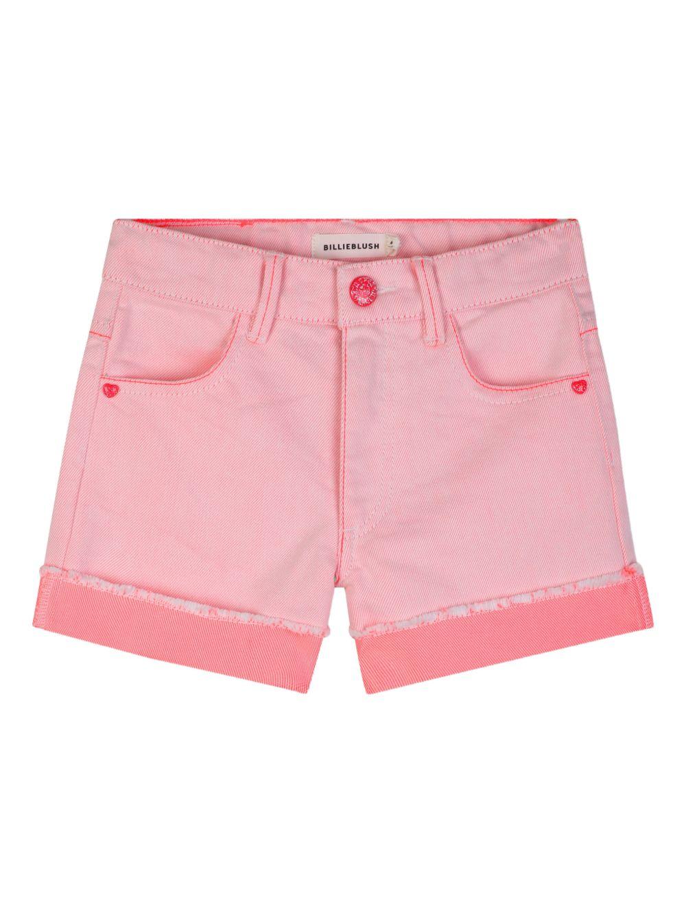 Shorts per bambina Billieblush rosa con tasche in paillettes U21879 S51 BILLIEBLUSH