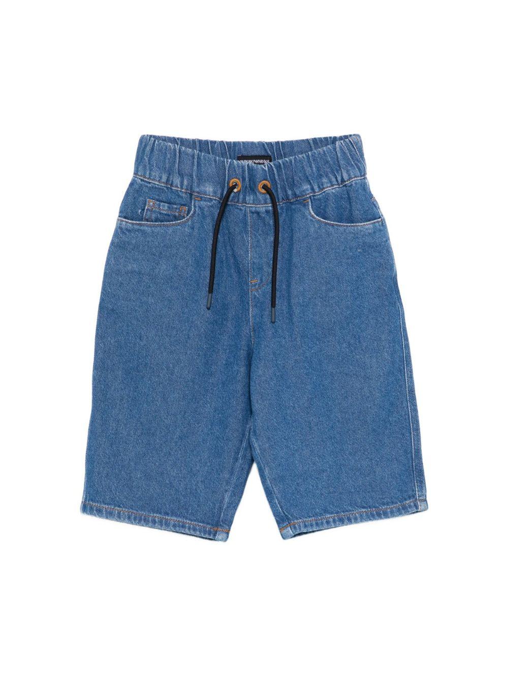 Shorts per bambino Emporio Armani Kids denim con chiusura con coulisse EB001264 AF21778 MB002 EMPORIO ARMANI KIDS