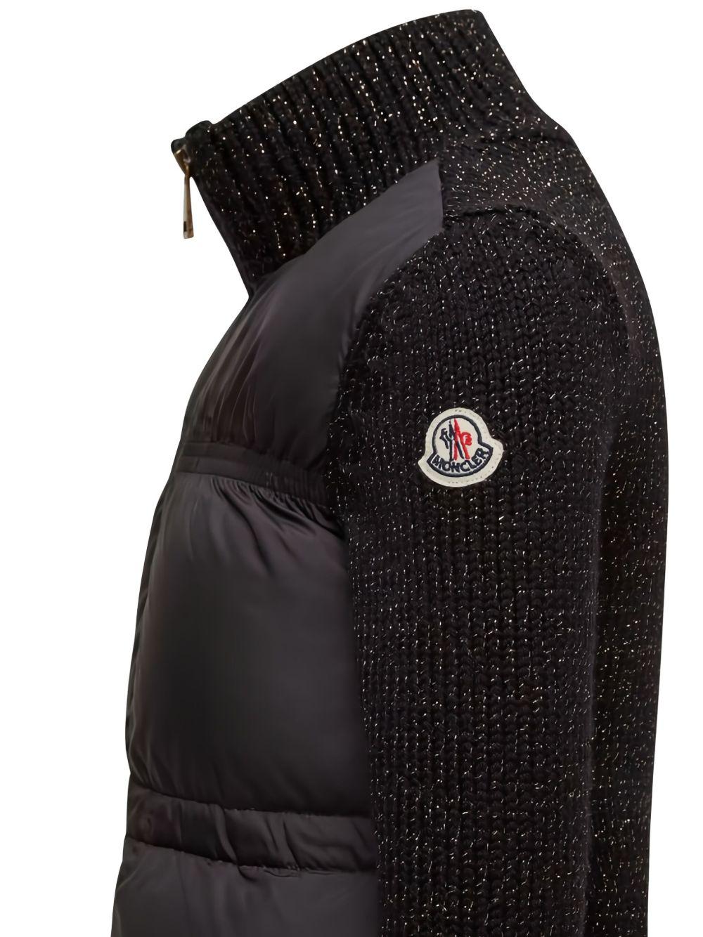 Giubbino per bambina Moncler Enfant nero con design a inserti K29549B00011M8258 999 MONCLER ENFANT