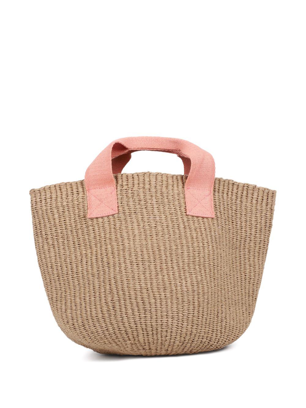 Borsa tote per bambina Chloé Kids Lou beige con logo ricamato C20873 43A CHLOE' KIDS