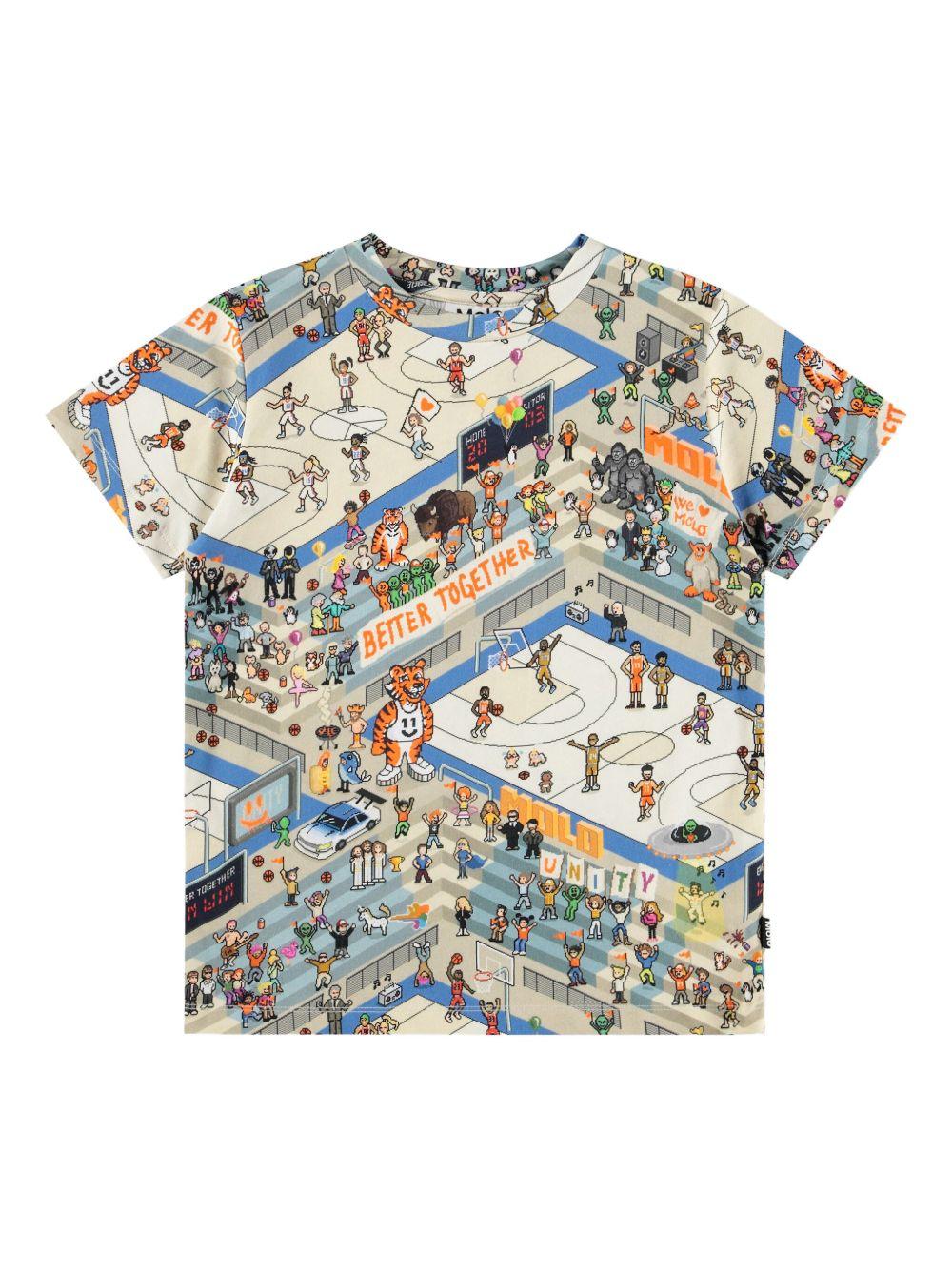 T-shirt Ralphie per bambino Molo multicolore con stampa all-over 1S26A210 9593 MOLO