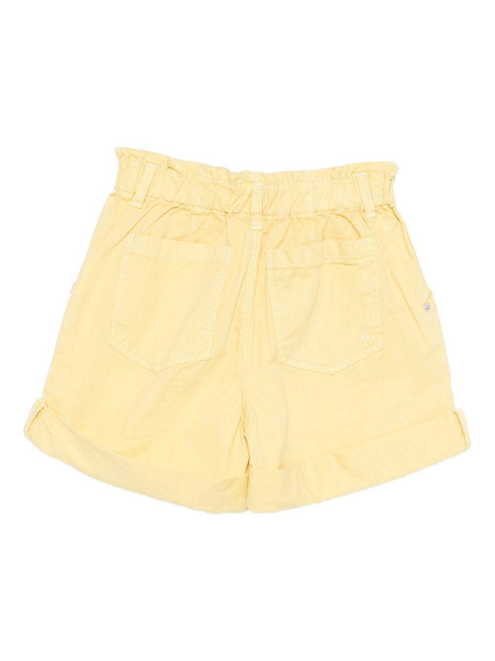 Pantaloncino per bambina Bonpoint giallo con risvolto S06GBEW00013 039 BONPOINT