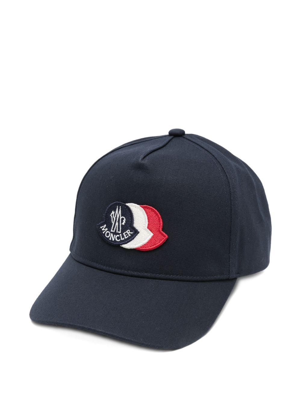 Cappello per bambino Moncler Enfant blu scuro<BR/> con logo L19543B000010U082 742 MONCLER ENFANT