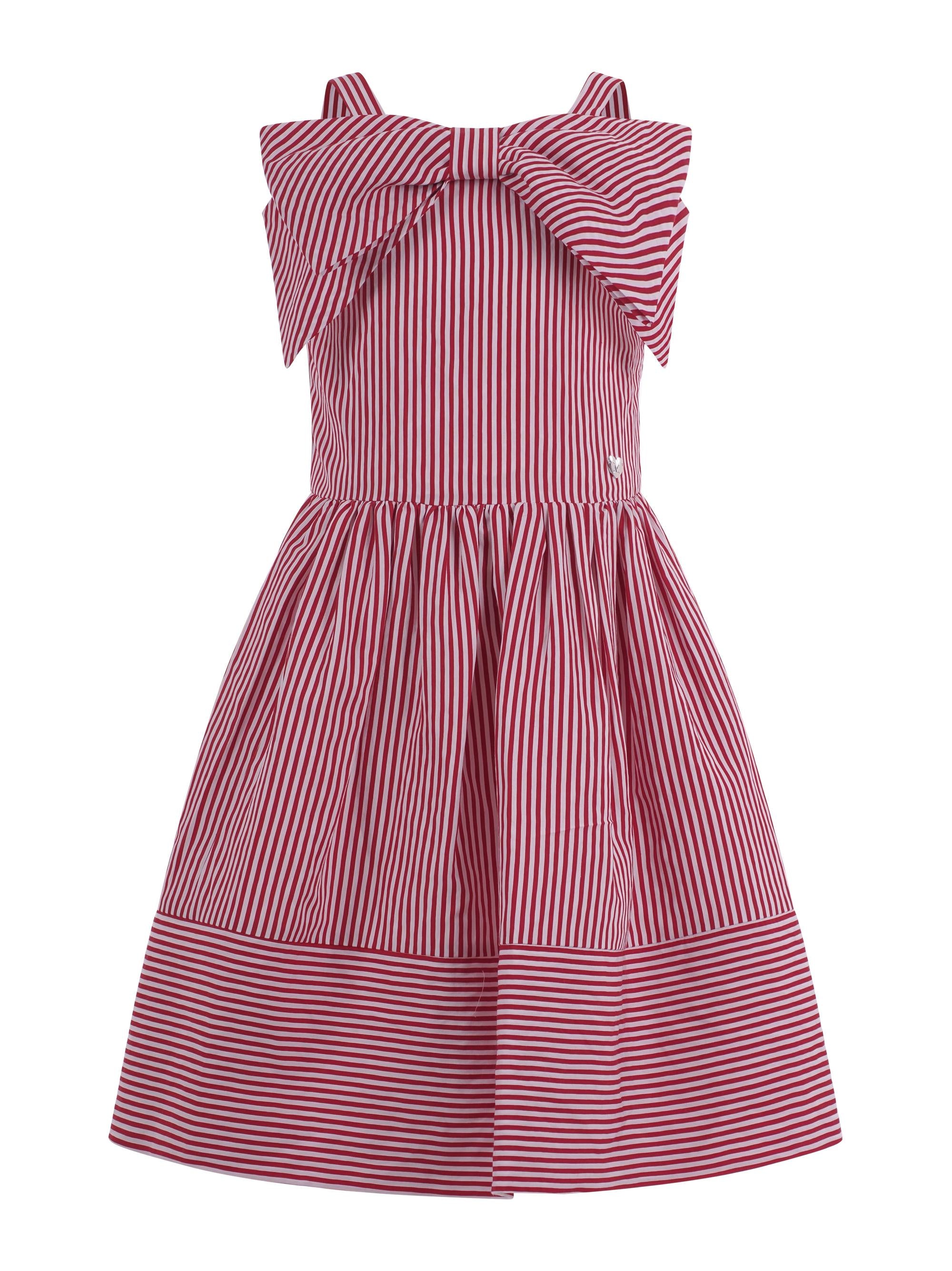 Abito per bambina Monnalisa rosso con fiocco 11G914 7315 9944 MONNALISA