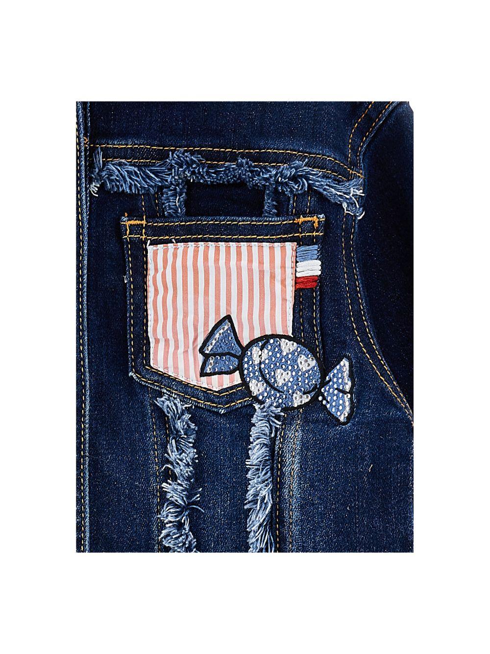 Giacca per bambina Monnalisa x Hello Kitty in denim con applicazione 19G101 7015 0055 MONNALISA