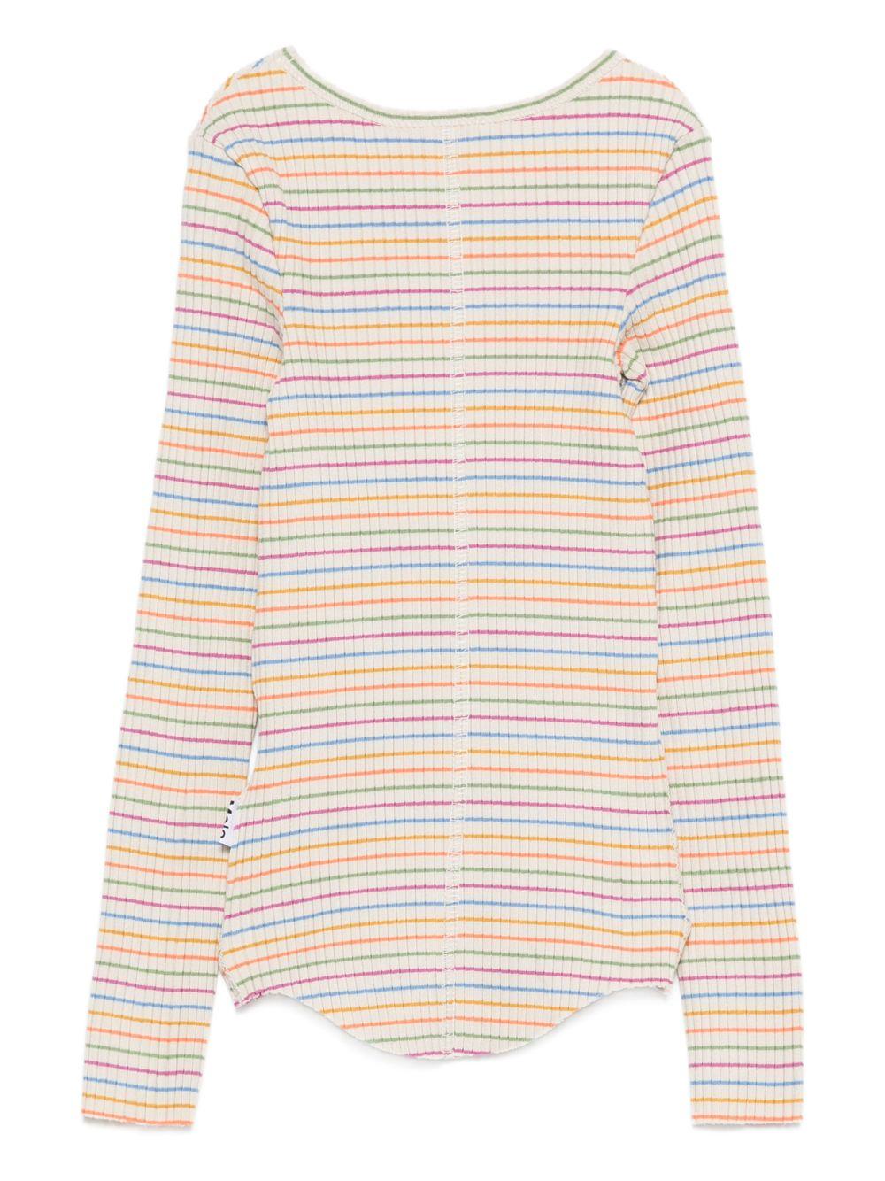T-shirt Rochelle per bambina Molo multicolor con design a righe 2S26A406 9485 MOLO