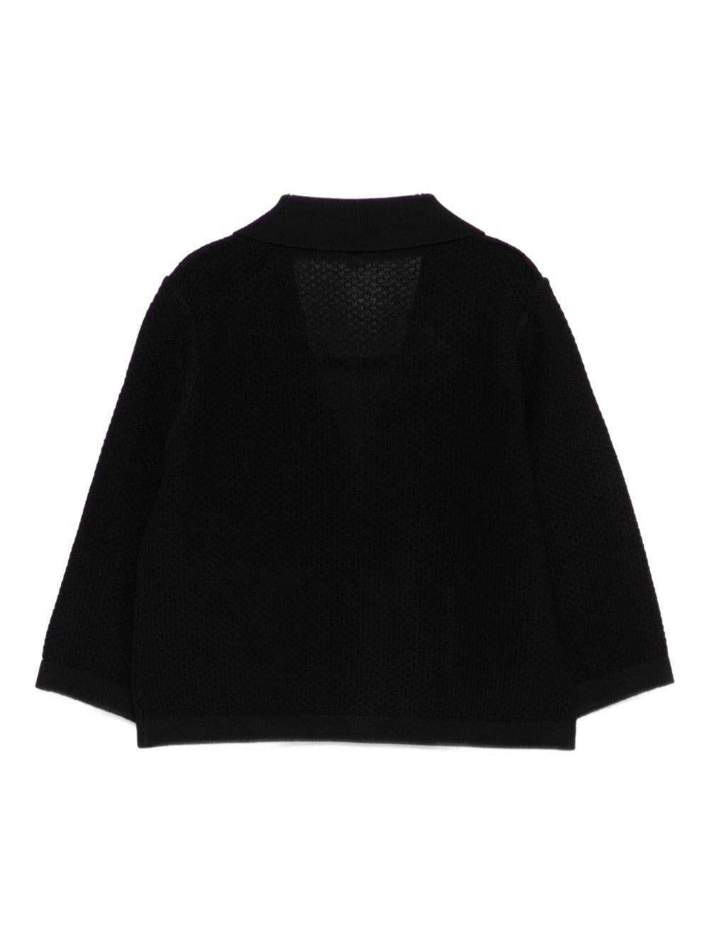 Cardigan per neonato Emporio Armani Kids blu con bottoni tascabili EB001223 AF23412 UB118 EMPORIO ARMANI KIDS