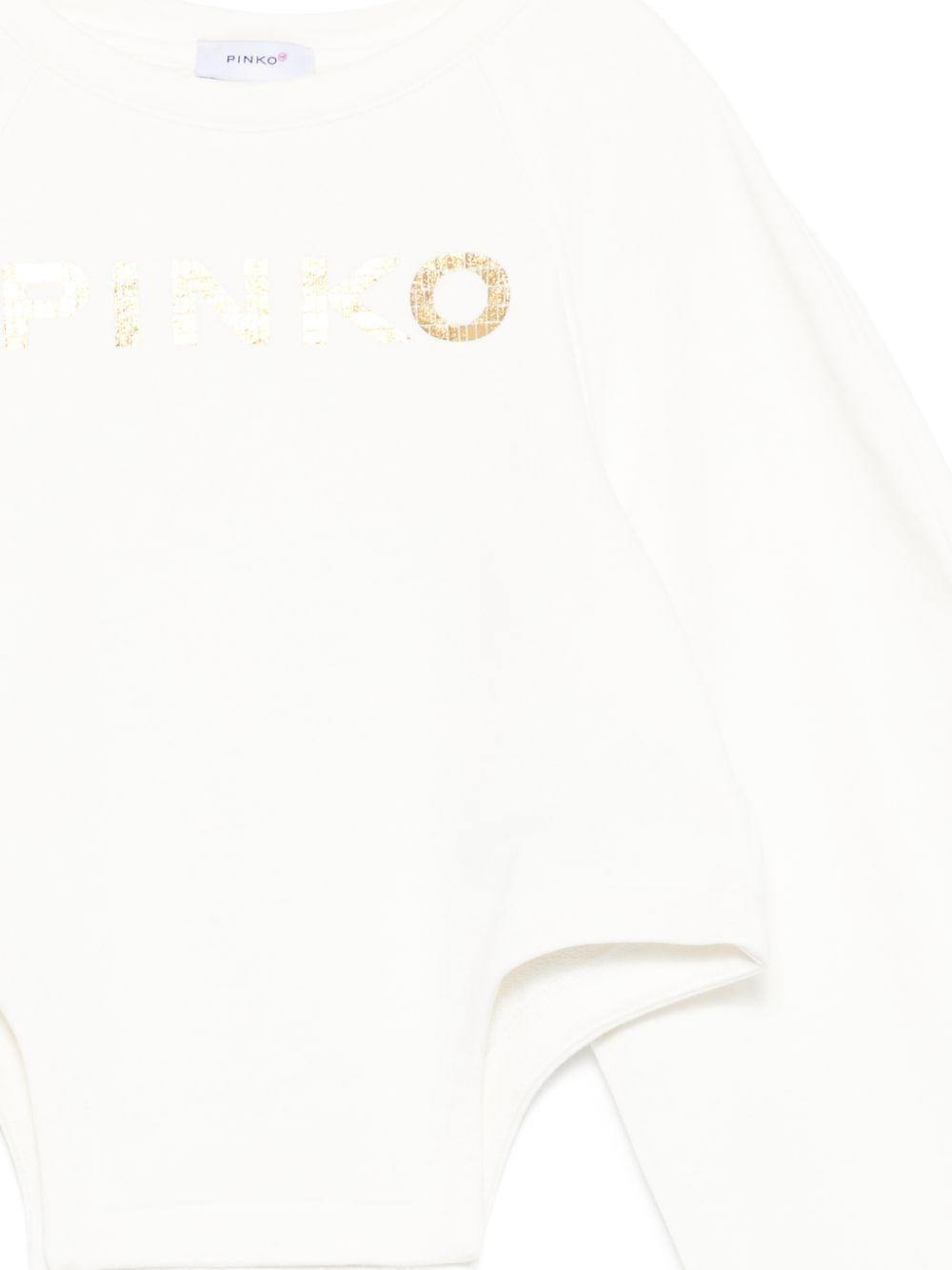 Felpa per bambina Pinko Kids bianca con stampa logo KFFE0290FF016 1071 PINKO KIDS